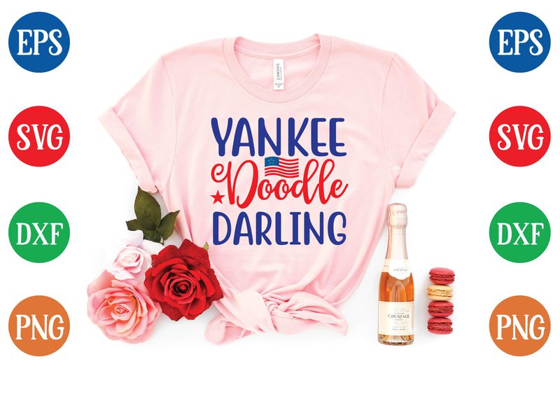 Yankee Doodle Darling Dog Shirt - White