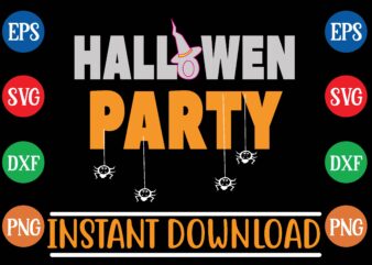 Hallowen party t shirt vector illustration