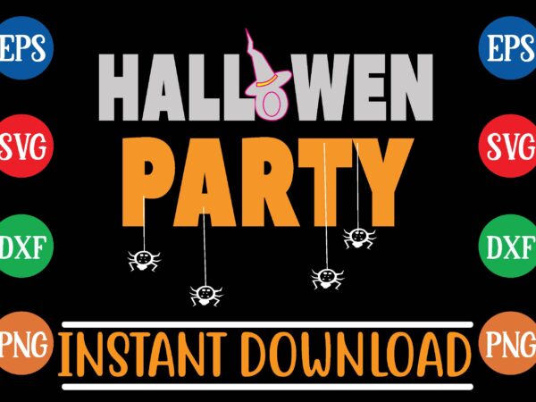 Hallowen party t shirt vector illustration