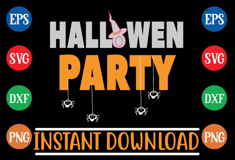 Hallowen party t shirt vector illustration