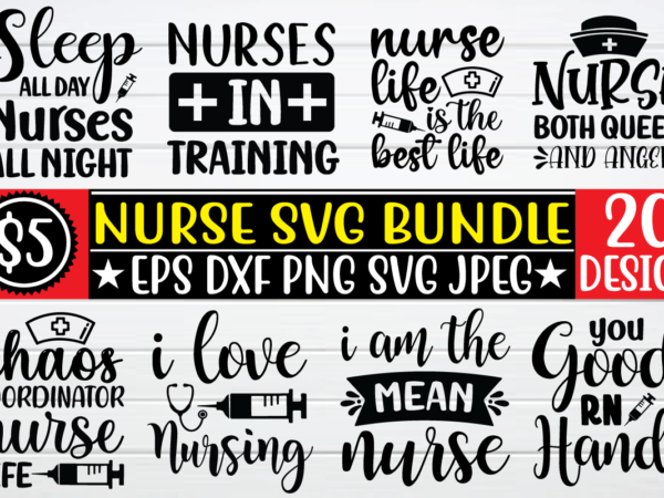 Nurse svg bundle t shirt vector illustration