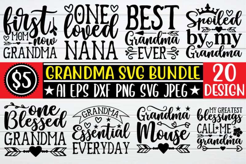 Grandma svg bundle t shirt vector file