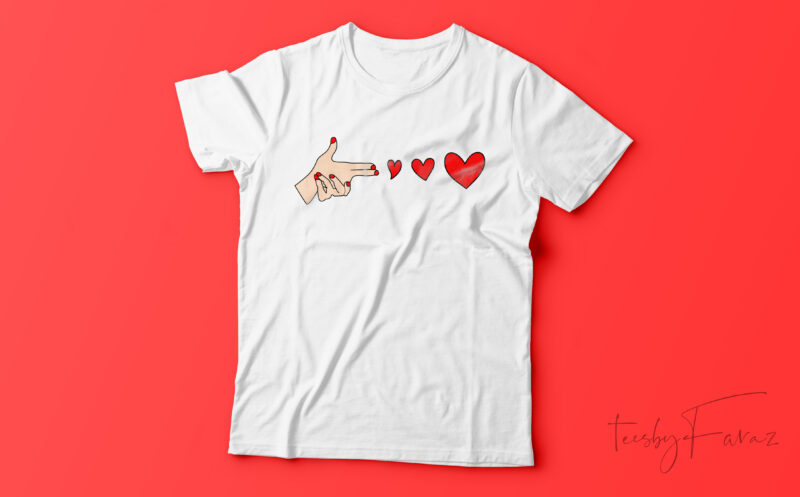 firing hands | Heart Shot ready to print design