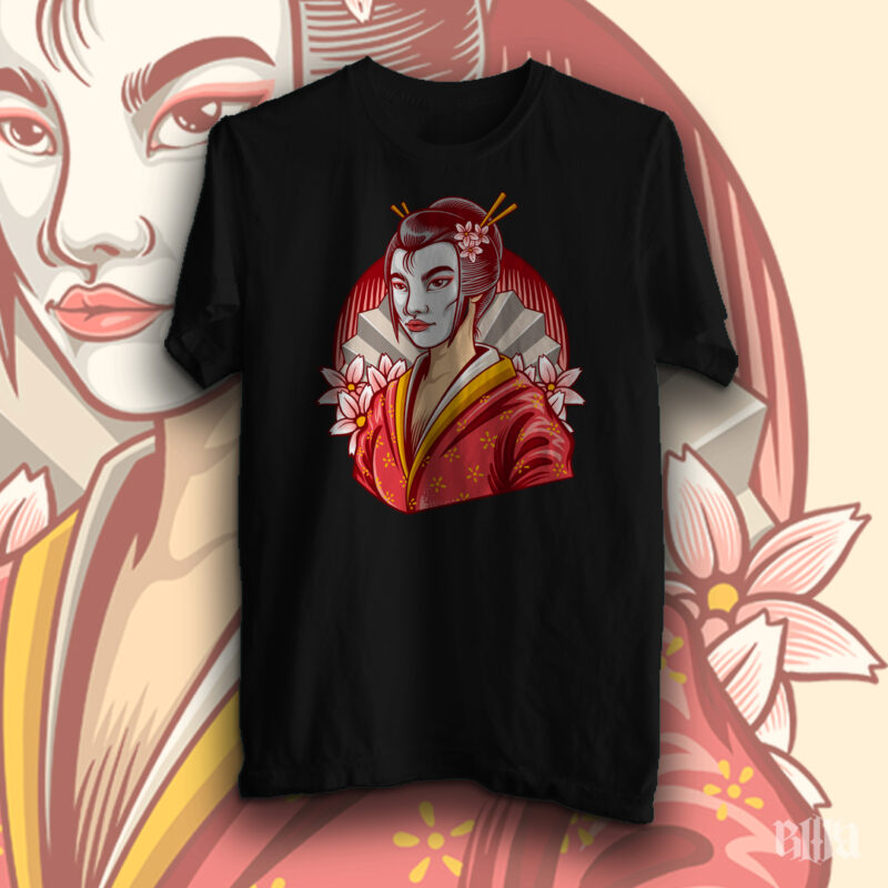 Geisha t-shirt design