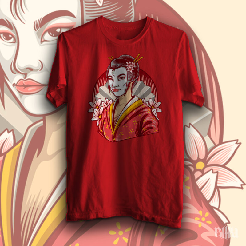 Geisha t-shirt design