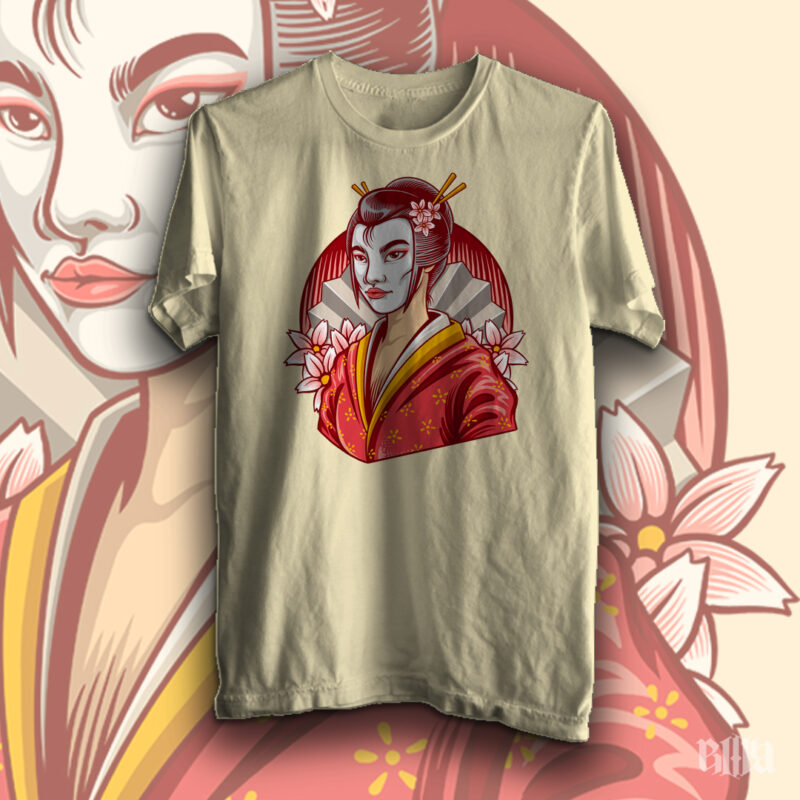 Geisha t-shirt design