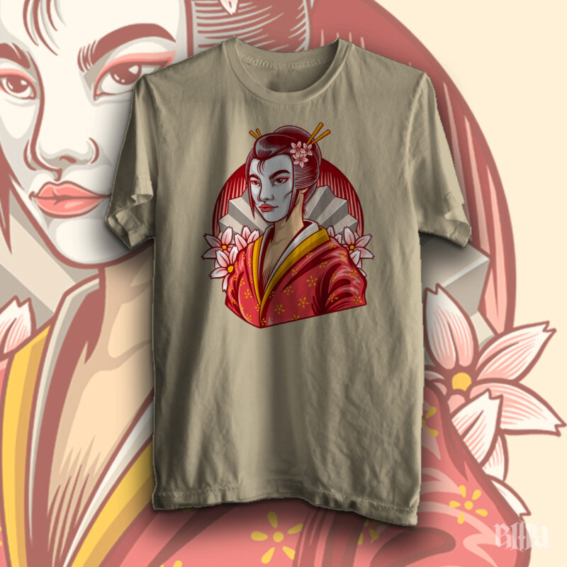 Geisha t-shirt design