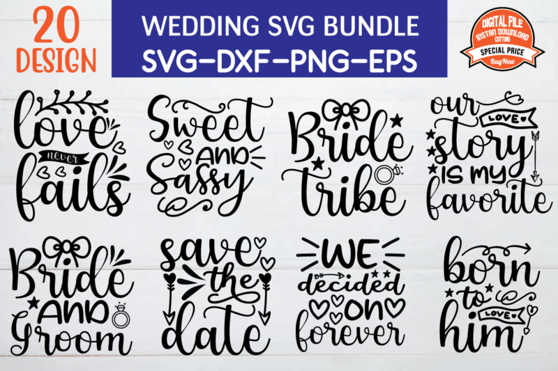 Wedding svg bundle t shirt design for sale