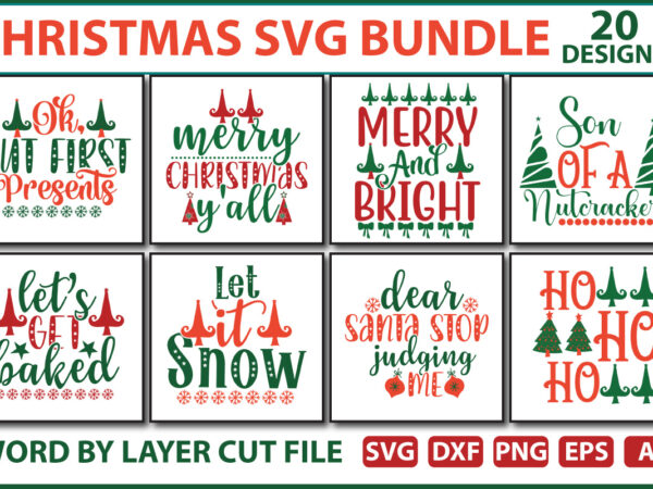 Christmas svg bundle t shirt vector file