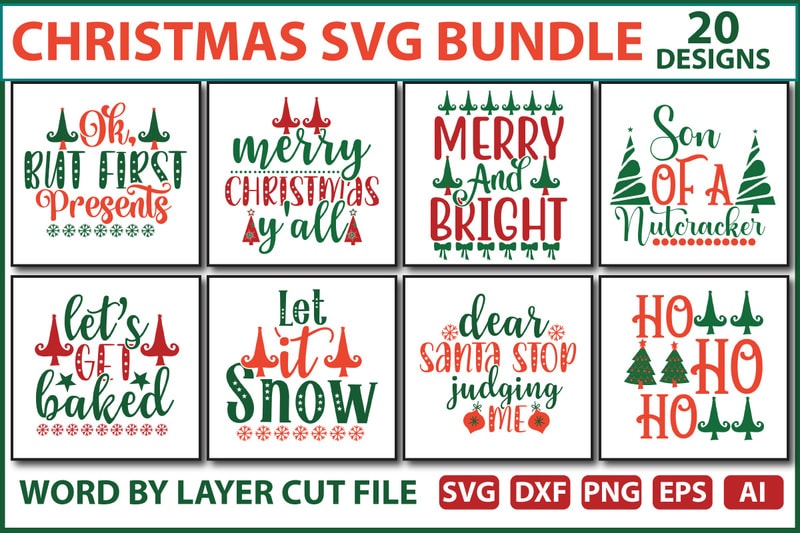 Christmas SVG Bundle - Buy t-shirt designs