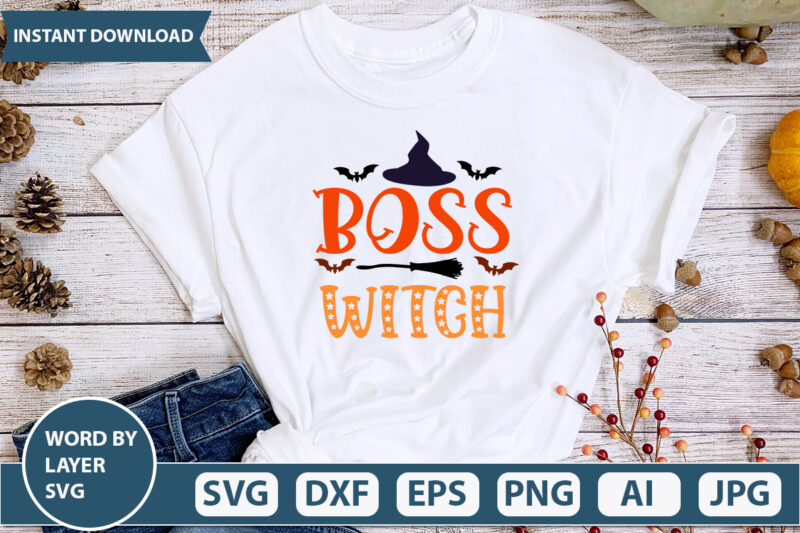 Boss Witch SVG Vector for t-shirt