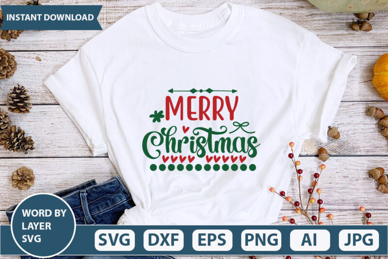 MERRY CHRISTMAS SVG Vector for t-shirt