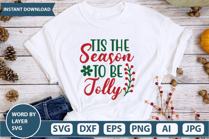 tis the season to be jolly SVG Vector for t-shirt