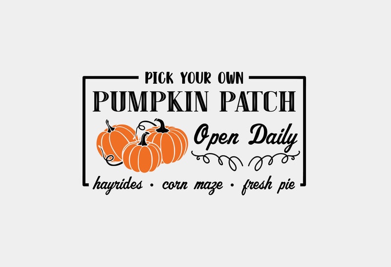 Pumpkin Patch Sign Svg Editable Design - Buy t-shirt designs