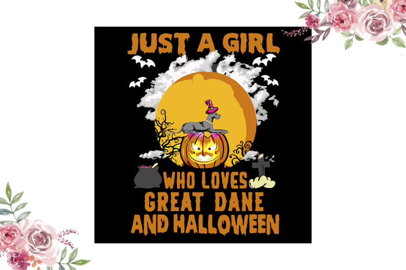 Halloween Gift For Great Dane Lovers Diy Crafts Svg Files For Cricut, Silhouette Sublimation Files