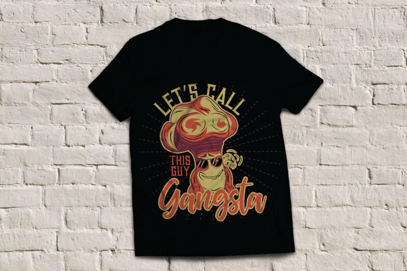 Brocooli funny gangster t-shirt design