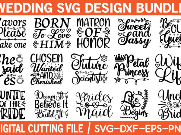 Wedding svg bundle t shirt design for sale