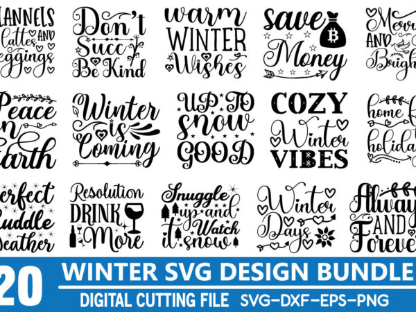 Winter svg design bundle for sale!