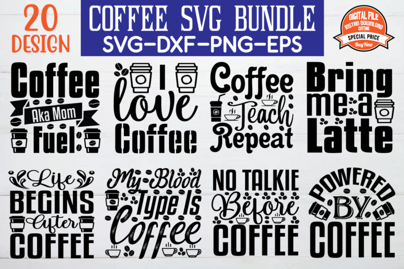 Coffee svg bundle t shirt vector file