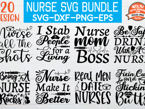 Nurse svg bundle t shirt vector artwork