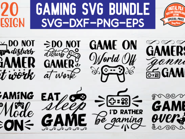 Gaming svg design bundle for sale!