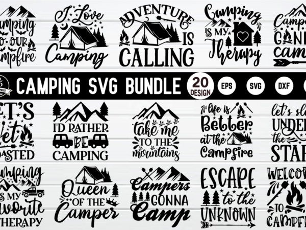 Camping svg bundle graphic t shirt