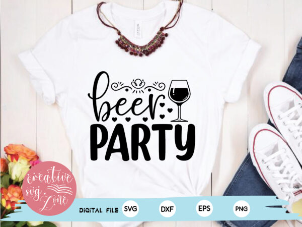 Beer party t shirt template