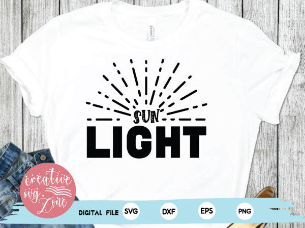 Sun light t shirt template vector