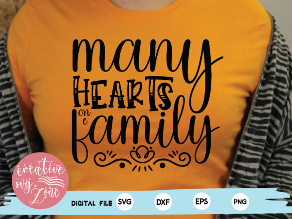 Many hearts one family t shirt designs for sale