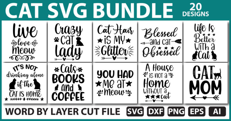 Cat Svg bundle