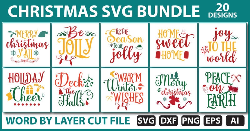 Christmas SVG Bundle - Buy t-shirt designs