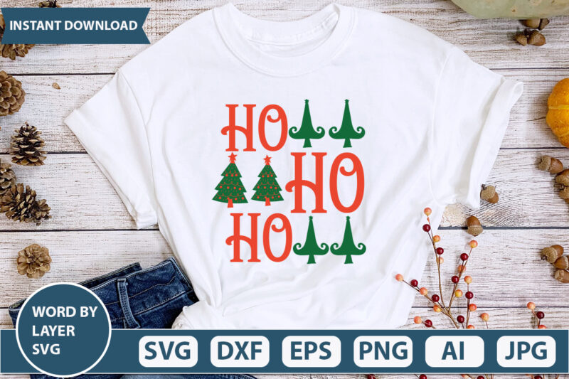 HO HO HO SVG Vector for t-shirt