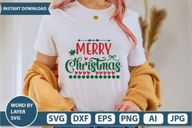 MERRY CHRISTMAS SVG Vector for t-shirt