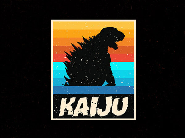 Colorful kaiju t shirt vector file