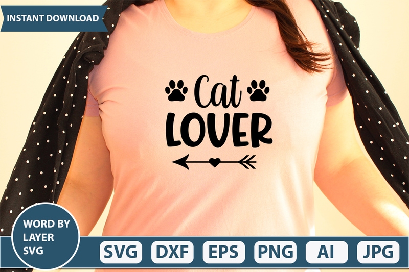 Cat Lover SVG Vector for t-shirt - Buy t-shirt designs