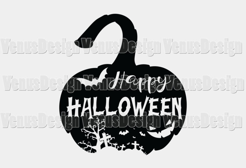 Happy Halloween Pumpkin Editable Tshirt Design