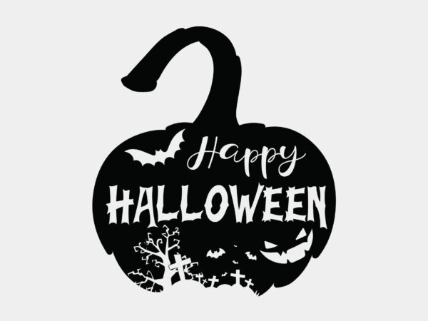 Happy halloween pumpkin editable tshirt design