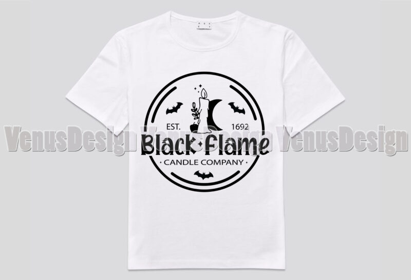 Black Flame Candle Company Editable Design