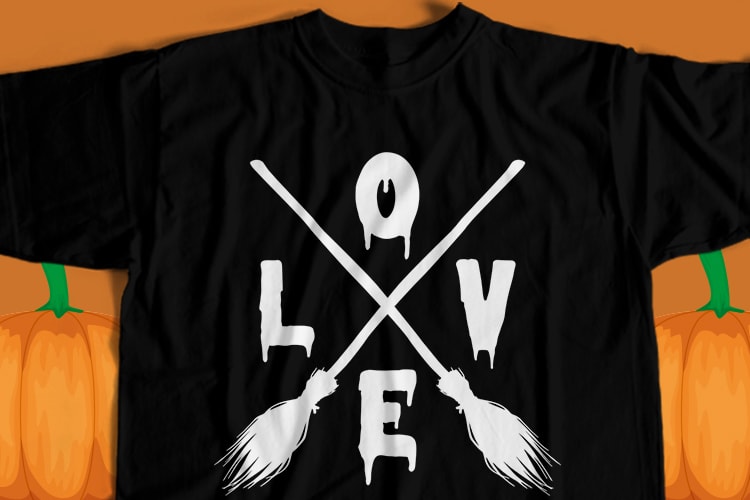 Halloween Love T-Shirt Design