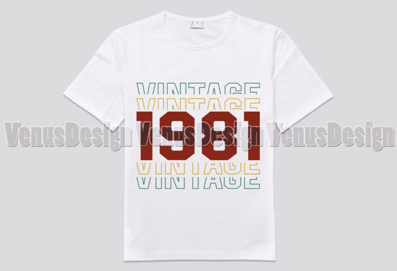 Vintage 1981 Birthday Editable Tshirt Design