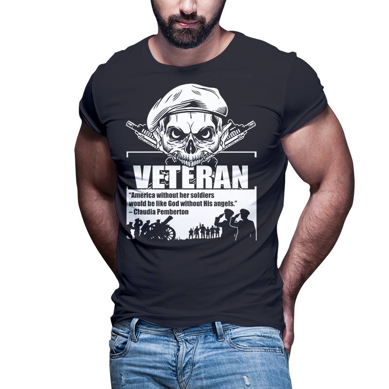 54 American Veteran Skull bundle t shirt template