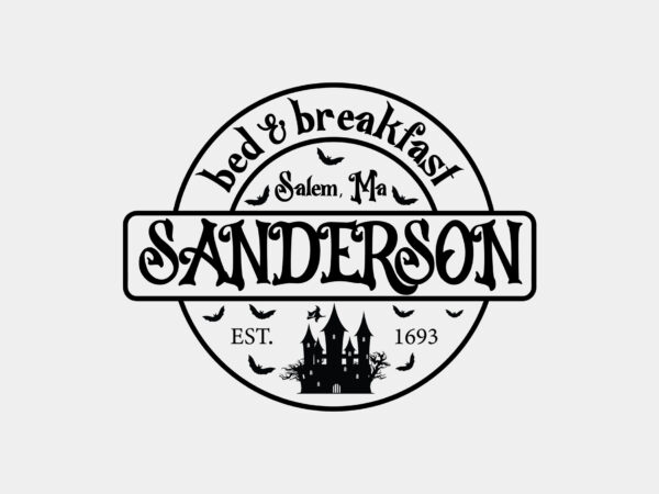 Sanderson Bed And Breakfast Editable Design - Buy t-shirt designs