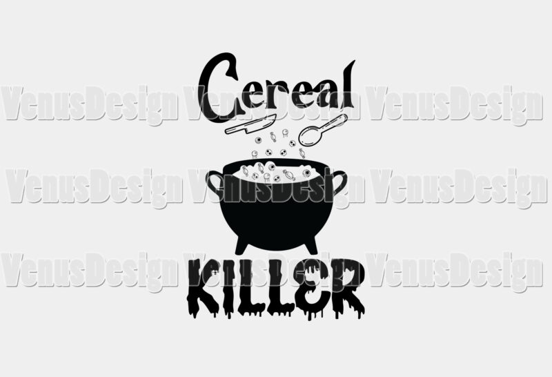 Cereal Killer Halloween Baby Editable Tshirt Design