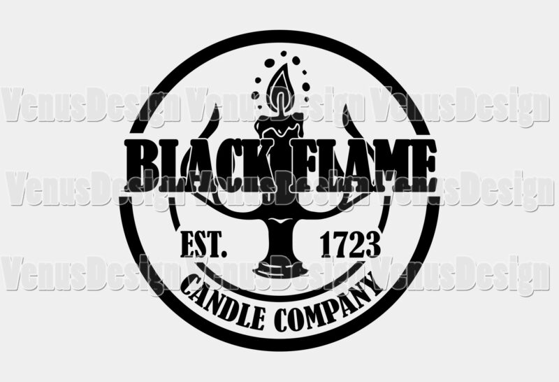 Black Flame Candle Company Editable Design