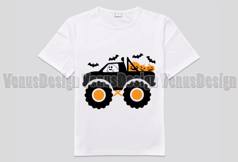 Halloween Monster Truck Editable Design