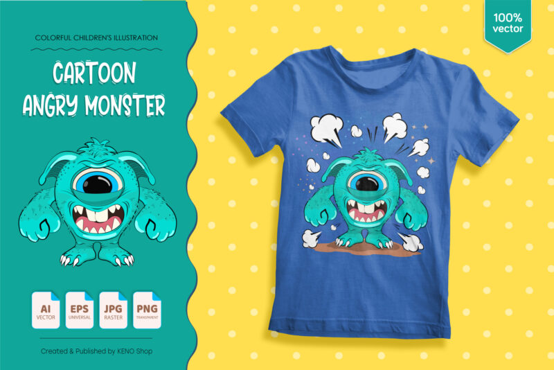 Cartoon One Eyed Monster.