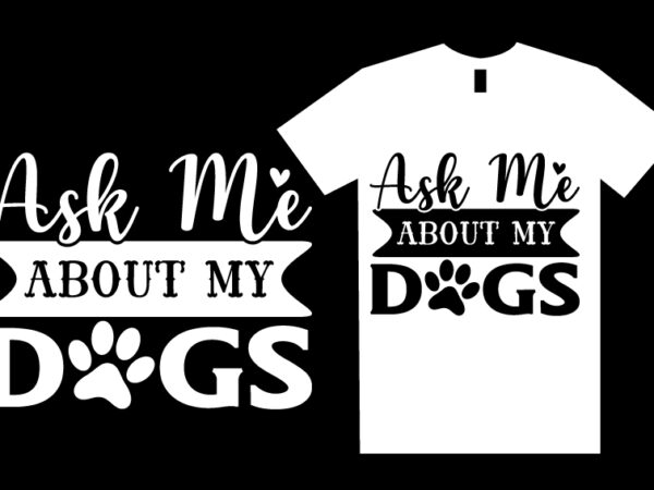 Dog svg t shirt design template