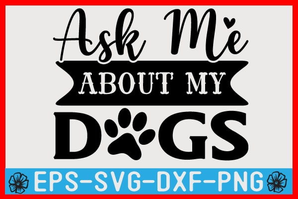 Dog SVG T shirt Design Template