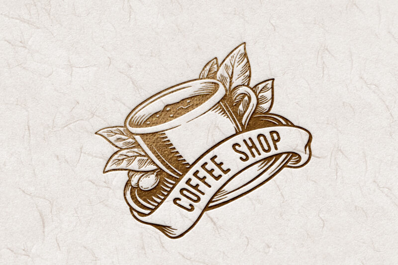 Coffee Shop Simple Classic Silhouette Logo