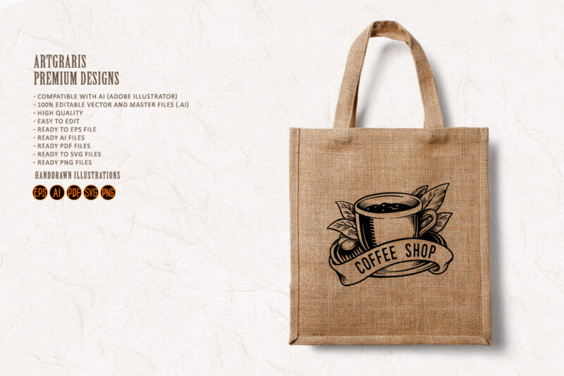 Coffee Shop Simple Classic Silhouette Logo